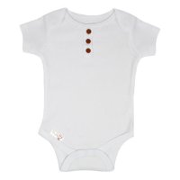 BS4500-W: White Ribbed Bodysuit (0-3 Months)